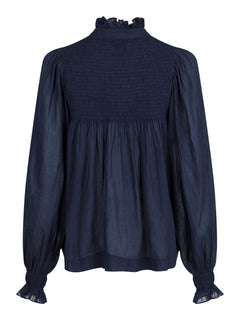 Jill S Voile Blouse - Navy