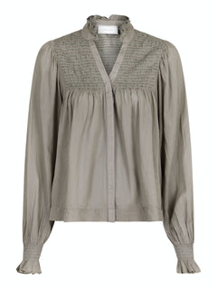 Jill S Voile Blouse - Smoke Green