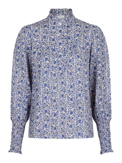 Karia Botanical Blouse - Blue