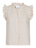Siona Linen Top - Sand
