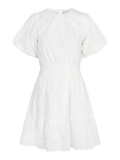Baja Embroidery Dress - White