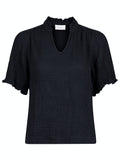Odesa Linen Blouse - Black