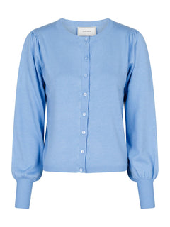 Rose Solid Knit Cardigan - Sky Blue