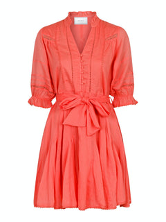 Rigitta S Voile Dress - Coral