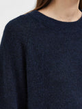 Lulu Ls Knit O-Neck - Dark Sapphire Melange