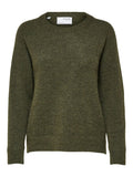 Lulu Ls Knit O-Neck - Kalamata Melange