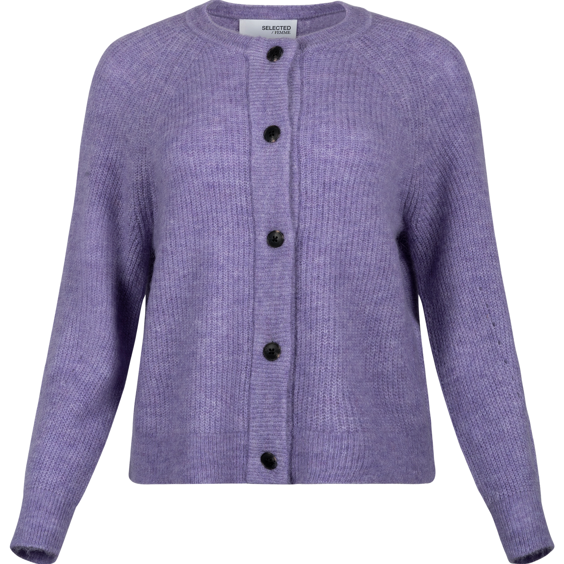 Lulu LS Knit Short Cardigan - Violet Tulip