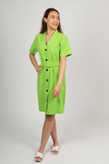 Malvina-Ida SS Short Dress - Greenery