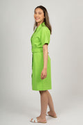 Malvina-Ida SS Short Dress - Greenery
