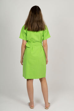 Malvina-Ida SS Short Dress - Greenery