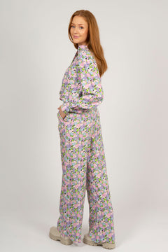 Judita HW Wide Pant - Violet Tulip AOP