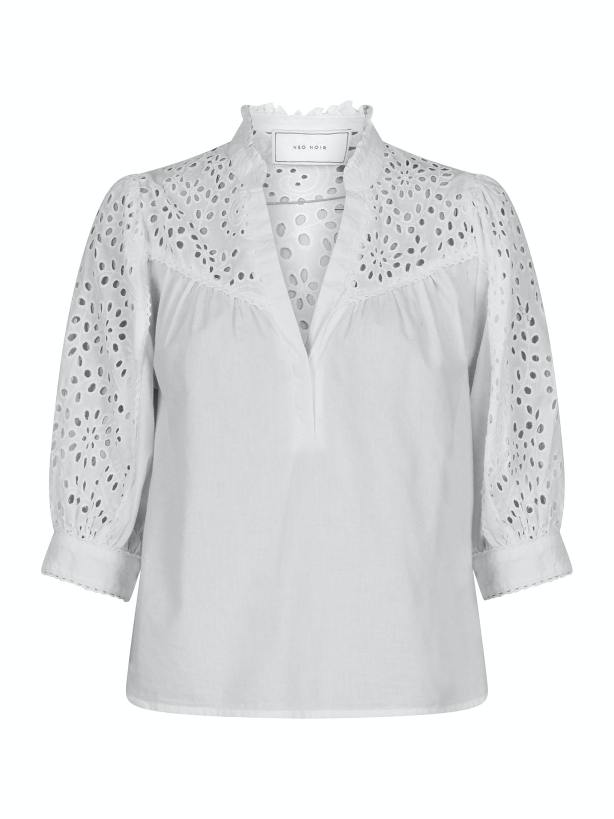 Kita Embroidery Blouse - White
