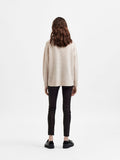 Lulu Ls Knit High Neck - Birch Melange