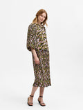 Evie Mw Plisse Skirt - Dark Citron Aop