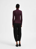 Lydia Ls Knit Rollneck - Potent Purple