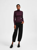 Lydia Ls Knit Rollneck - Potent Purple