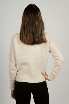 Sia Ls Knit Cardigan - Birch Melange