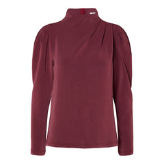 Fenja Ls T-Neck Top - Windsor Wine