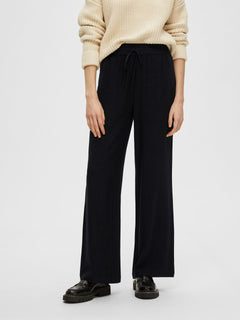 Viva-Gulia HW Long Linen Pant - Black