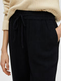 Viva-Gulia HW Long Linen Pant - Black