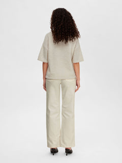 Liliana Me 2/4 Knit O-Neck - Birch Melange