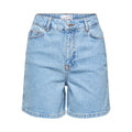 Krista HW Light Blue Denim Shorts - Light Blue Denim