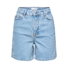 Krista HW Light Blue Denim Shorts - Light Blue Denim