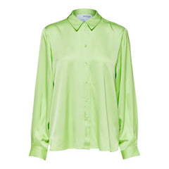 Franziska LS Satin Shirt B - Sharp Green