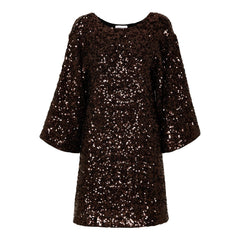 Mallie SS Short Sequins Dress B - Java
