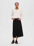 Krista-Gerda HW Denim Maxi Skirt - Black Denim
