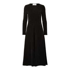 Rue LS Midi Glitter Dress - Black