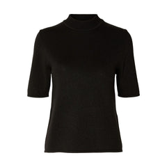 Lura Lurex 2/4 Knit Tee - Black Lurex
