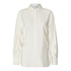 Vega LS Gathered Shirt - Snow White