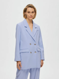 New Myla Ls Relaxed Blazer - Blue Heron