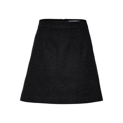 Mercy-Ula HW Mini Wool Skirt - Black