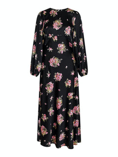 Ilba Flower Bunch Dress - Black