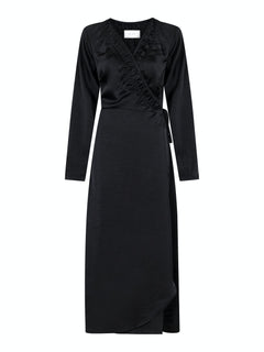 Nakisa Heavy Sateen Dress - Black
