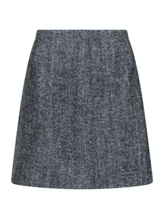 Helmine Herringbone Skirt - Black