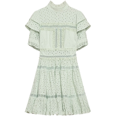 Iro Mini Lace Dress - Pistachio