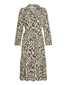 Vlora Dress Aop - Cement Stroke