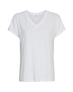 Fenya Modal V Neck Tee - Optical Snow