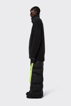 Long Heavy Fleece Jacket - Black