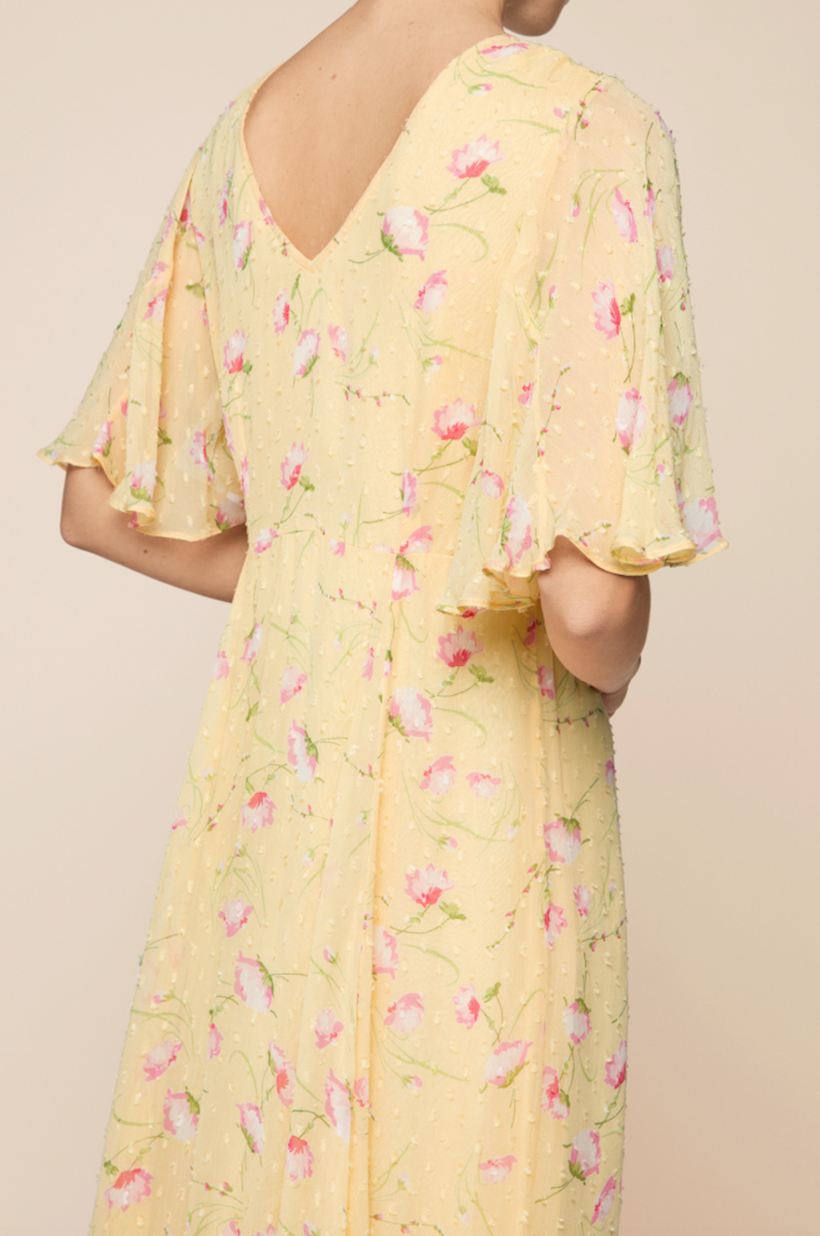 Delicate T-shirt Gown - Yellow Poppy - ByTimo - Kjoler - VILLOID.no