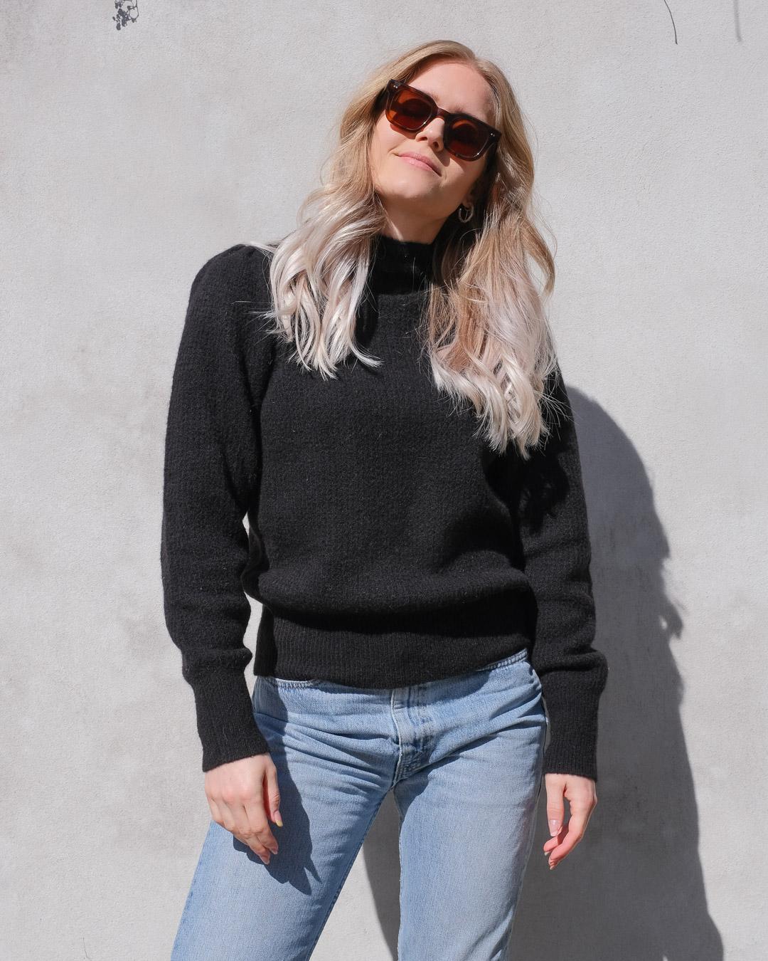 Marlia Knit Blouse - Black