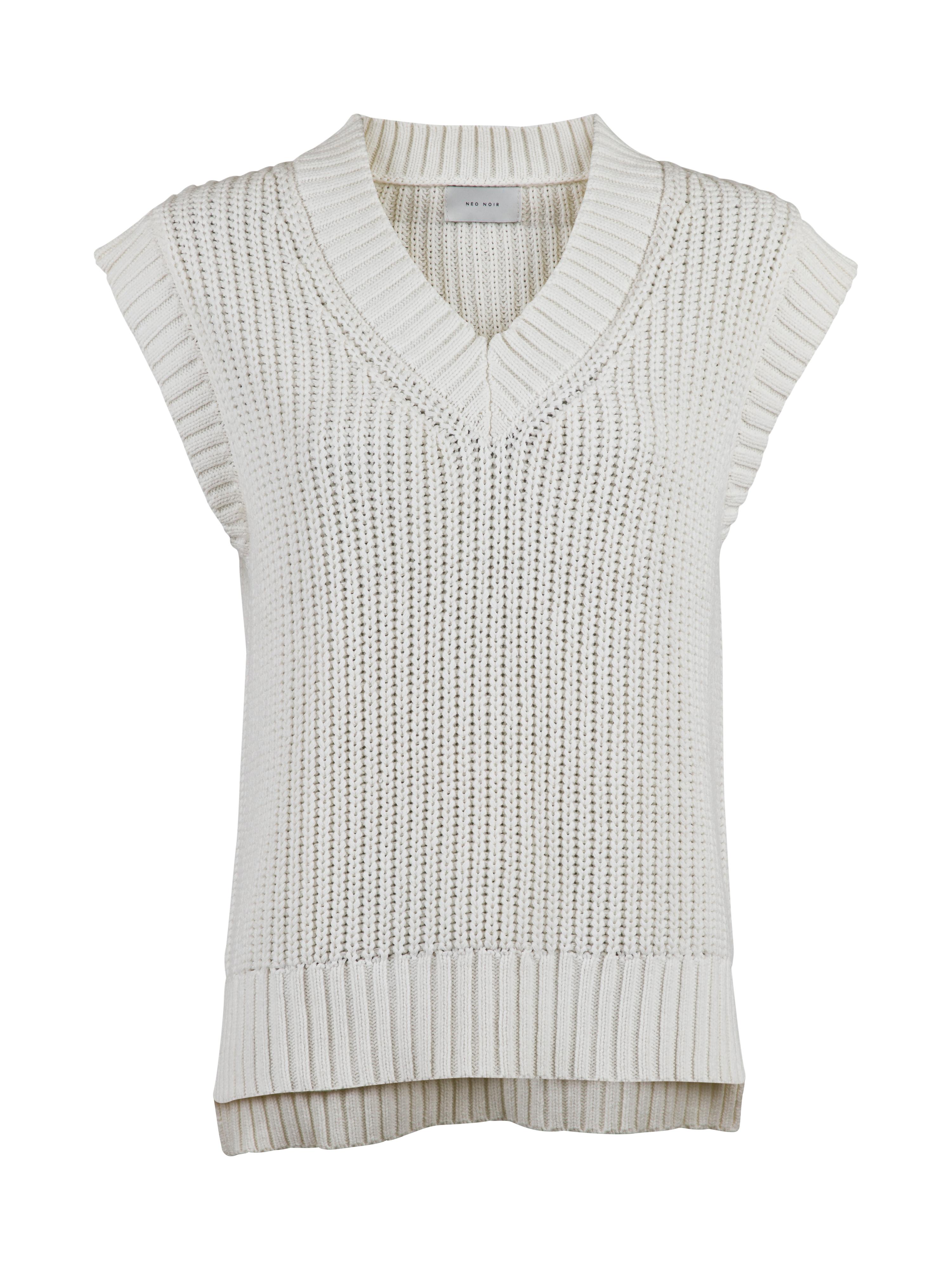 Kaylee Spring Knit Waistcoat - Off White