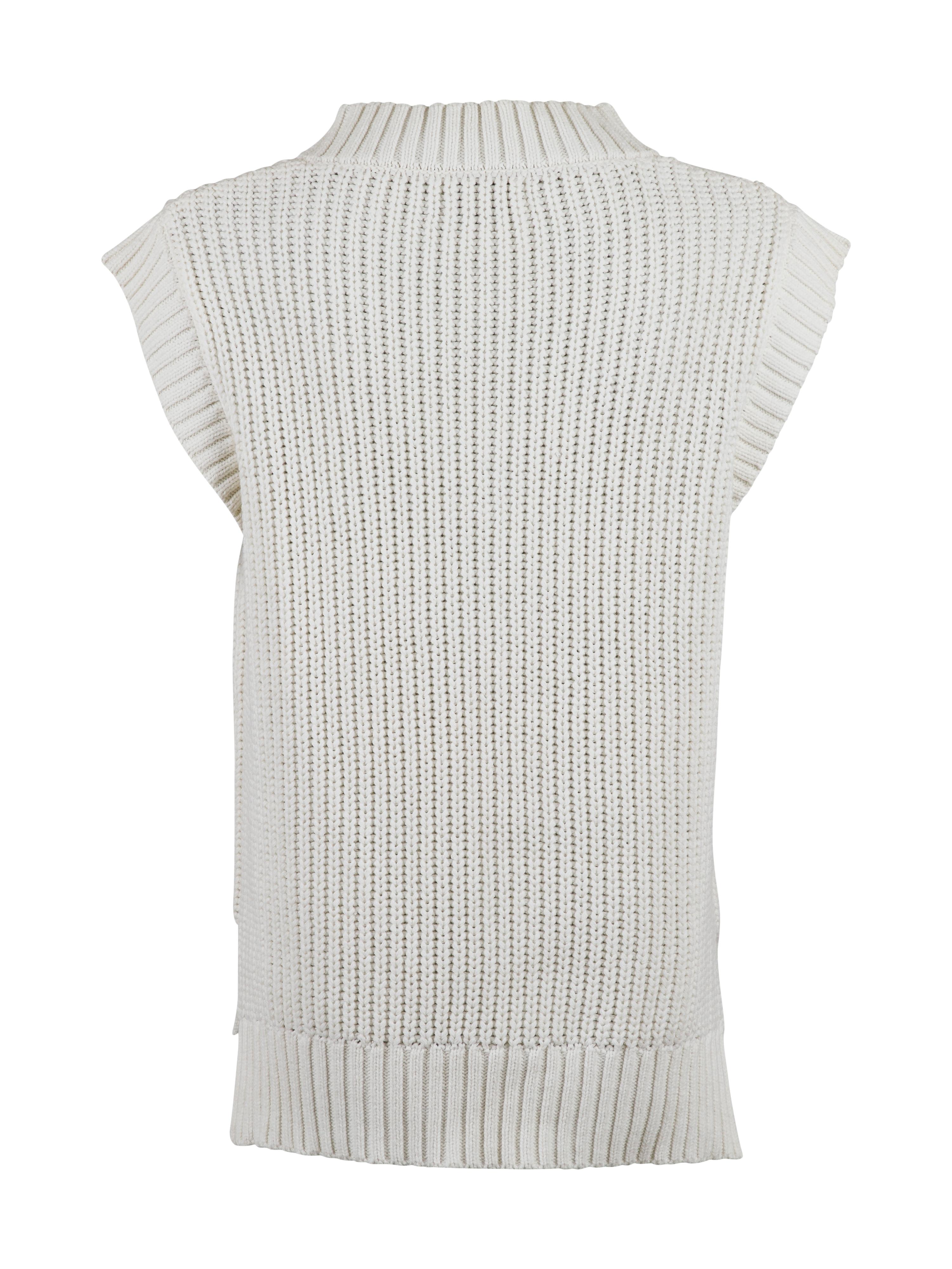Kaylee Spring Knit Waistcoat - Off White
