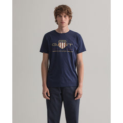 Archive Shield SS T-Shirt - Evening Blue - Men