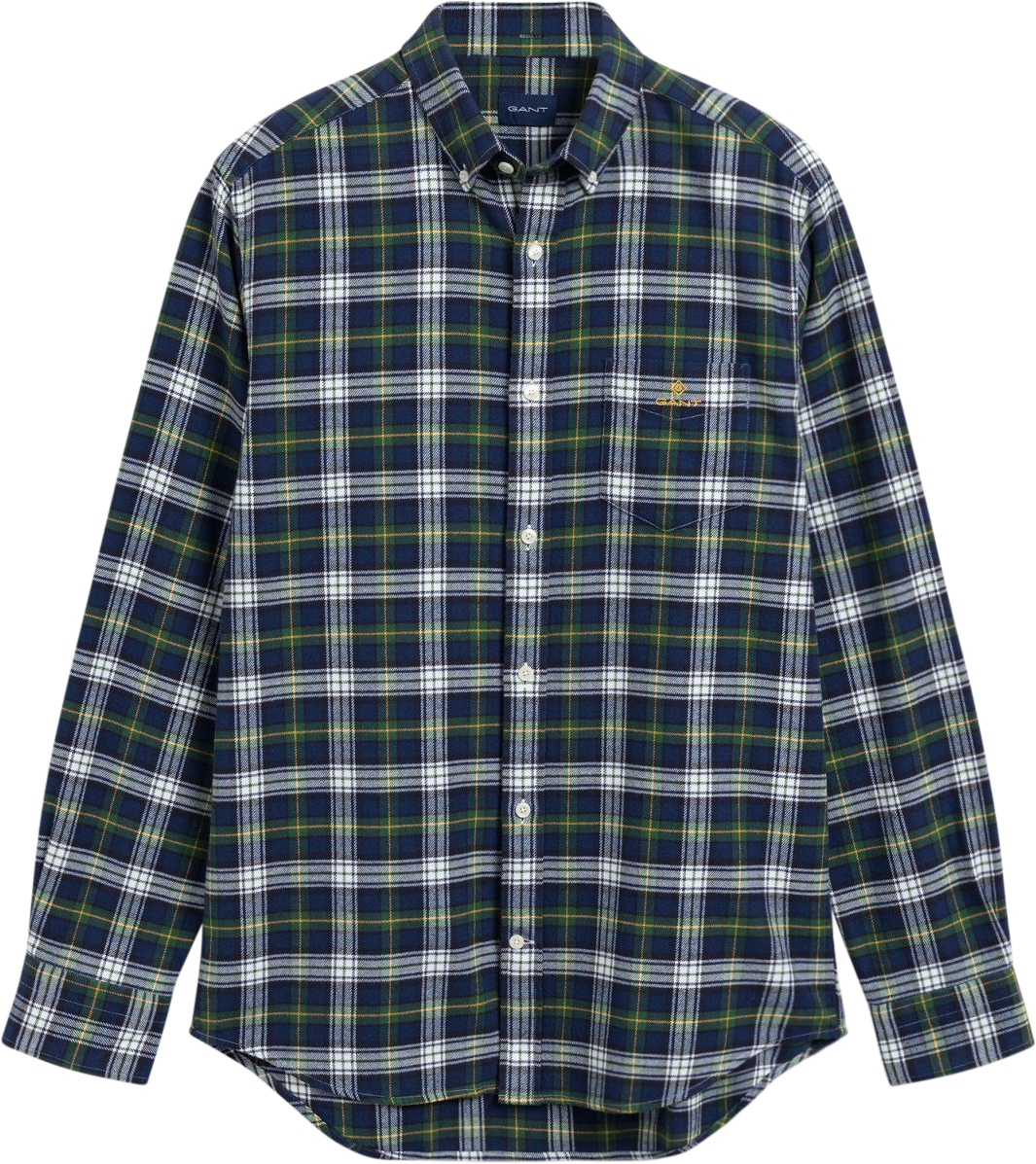Regular Fit Flannel Check Shirt - Eden Green