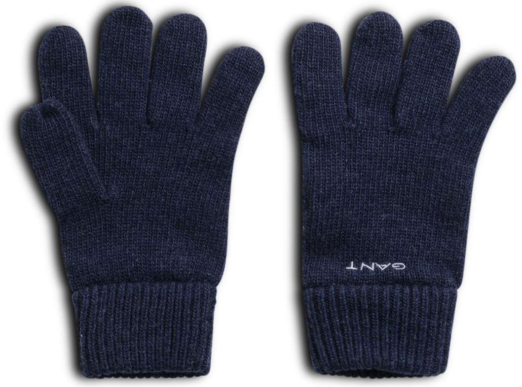 Knitted Wool Gloves - Marine