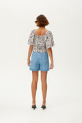 JosyGZ Blouse - Pink Flower Draft